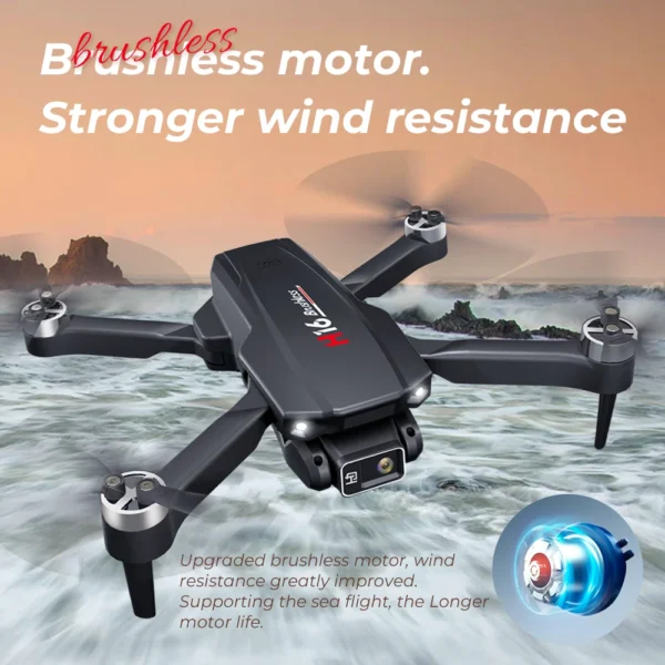 KBDFA New Drone H16 GPS Professional Dual Camera Dron Quadcopter Brushless Aerial Photography Laser Obstacle Avoidance RC Toy - Image 2