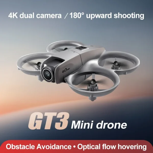 2025 NEW GT3 Mini RC Equipped With LED Lights Drone HD Dual Camera 360-Degree Flip Intelligent Obstacle Avoidance Quadcopter Toy - Image 4