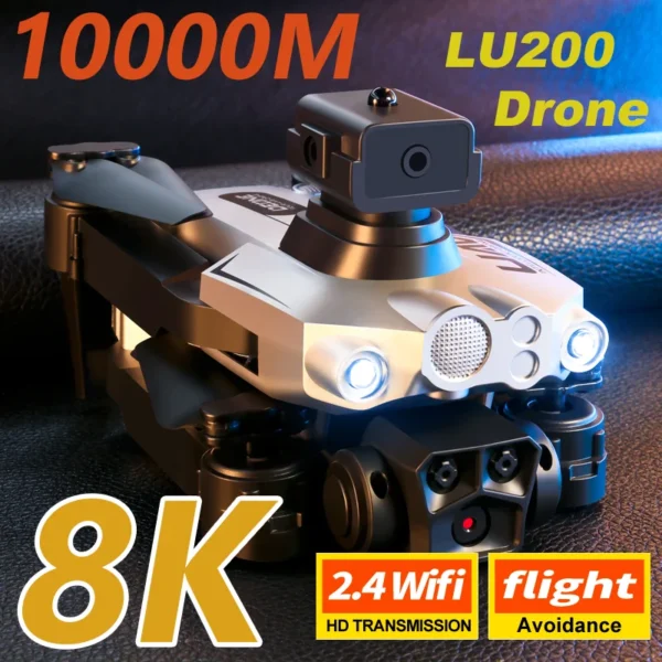 KBDFA 2025 LU200 Drone 8K 5G GPS Professional HD Aerial Photography Triple-Camera WIFI Obstacle Avoidance Drone 10000M