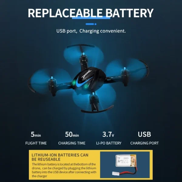 JJRC H48 Mini Drone Children's RC Quadcopter UFO Toy Infrared Remote Control Helicopter Four Axis Flight Boys Toys for Kids Gift - Image 5