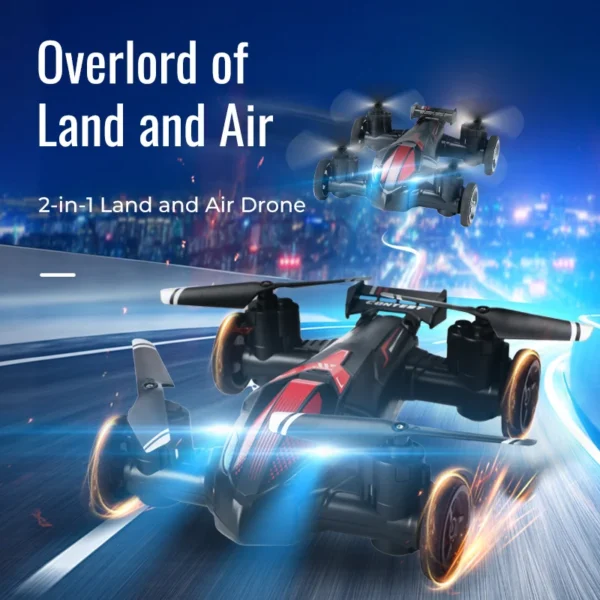 JJRC Land and Air Dual Use RC Drone 360° Tumbling 2.4G Remote Control Quadcopter One-touch Landing Flying Car Children's Toys - Image 4